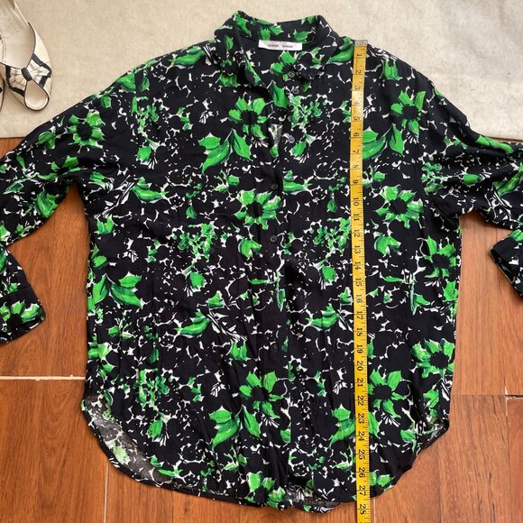 Samsoe Samsoe button-down with black and green floral print - Picture 9 of 9